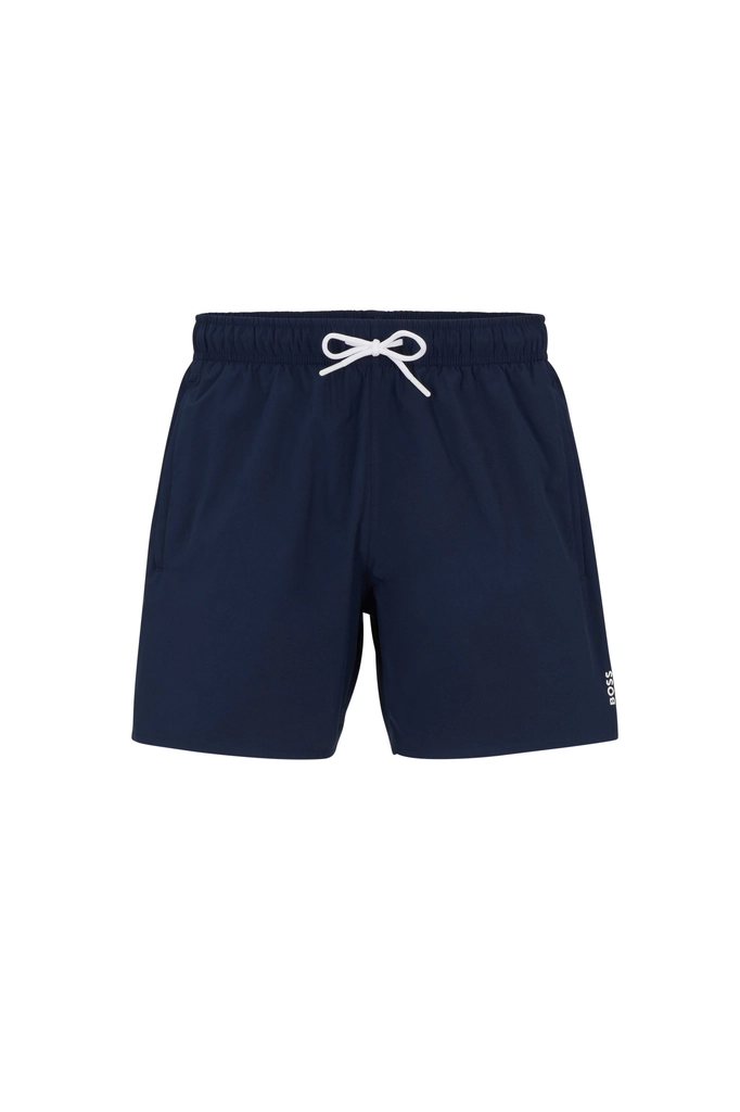 Hugo Boss Mens Iconic Swim Short Navy material_polyester - Size Medium